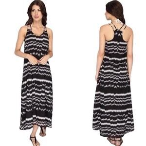 Vitamin A Rocha Maxi Slip Dress Beach Black Gray Women's Size Extra Small
